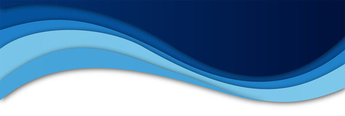 Abstract Blue Wave Layers Background