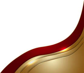 Elegant Red and Gold Abstract Wavy Background