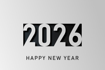 Happy new year - best wishes 2026 with colorful number. Perfect vector for poster banner greeting and new year 2026 celebration.