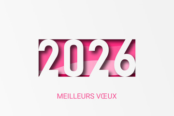 Bonne année - meilleurs vœux 2026 - vecteur pour affiche bannière salutation et célébration du nouvel an 2026.