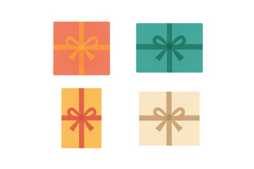 Colorful gift boxes with bows and ribbons for celebration, birthday, holiday, festive event, and surprise design