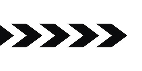 Set of black direction arrows isolated on transparent background