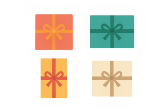 Colorful gift boxes with bows and ribbons for celebration, birthday, holiday, festive event, and surprise design - Powered by Adobe