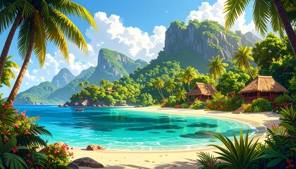 Tropical island paradise