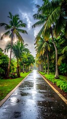 Tropical pathway after rain
