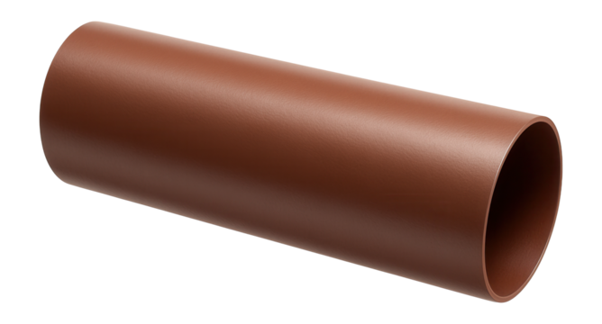 Single-layer drainage pipe for directing rainwater from the roof to the garden.