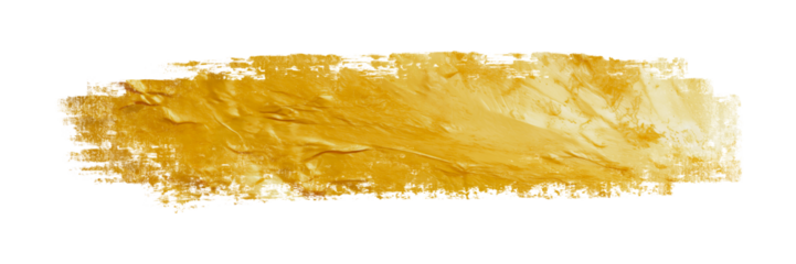 Shiny Gold Foil Brush Stroke with Realistic Highlights