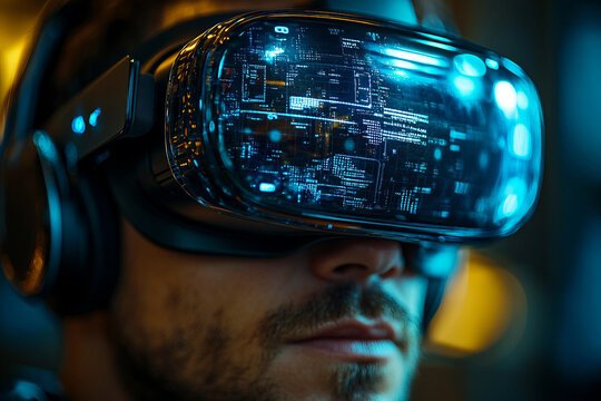 Young person working remotely in modern colorful coworking space with relaxed mood and natural light, freelance lifestyle concept - Powered by Adobe