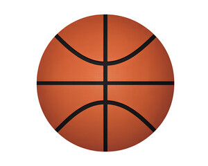 Basketball on transparent background for sports design element