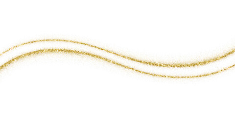 Gold dust flow on transparent background for elegant design