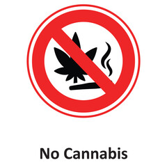 No Cannabis Vector icon which can easily modify or edit