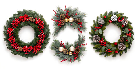 Beautifully Decorated Christmas Tree with Red and Gold Ornaments on Green Background