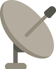 Parabolic satellite dish on pedestal base