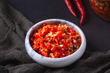 Chopped Chili Hotpot Condiment And Pickled Vegetables