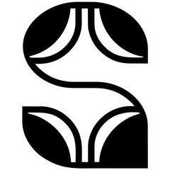A refined letter S symbol with curved balanced motion