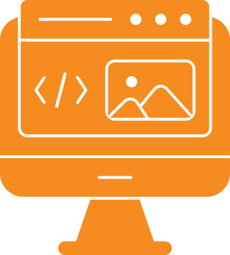 Web Development and Content Creation on Monitor Screen