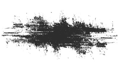 Black brush stroke banner with rough vector grunge style, Distressed brush texture with vintage black grunge strokes