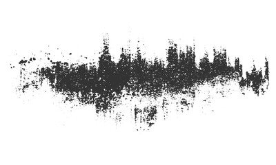 Rough black brush texture with distressed grunge effect, Hand drawn brush stroke texture with black grunge scratches