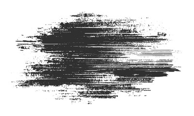 Vector grunge brush stroke texture with rough black scratches Black brush painting banner with grunge texture design Abstract grunge brush stroke texture for wallpaper background