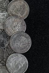 Ancient coins of the Polish King Sigismund III Vasa.A hoard of medieval European gold and silver coins.Numismatics.Collection of old coins.Antikvariat. © bukhta79