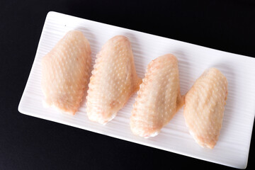 Raw Chicken Pieces Fresh Culinary Ingredient Close Up