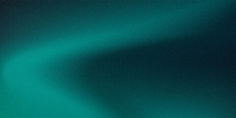 Dark green color gradient grainy background, illuminated spot on black, noise texture effect, wide banner size.