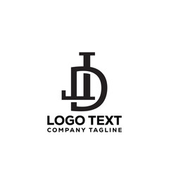 ld or ld letter logo design