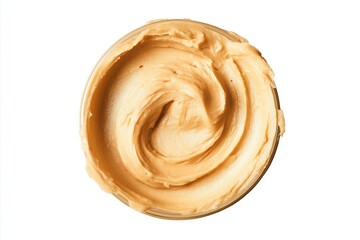 Creamy Peanut Butter Jar Top View