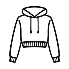 Vector illustration of various clothing items like a sweater, white shirt, t-shirt, jacket, and coat for fashion design and style templates