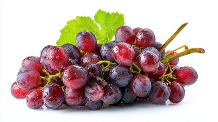 Fototapeta premium Grape cluster isolated on white background