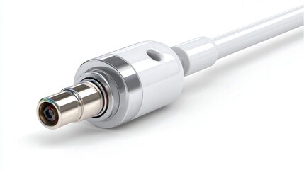 Headphone jack isolated on white background