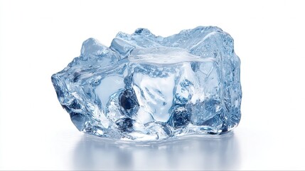 Obraz premium Ice chip isolated on white background