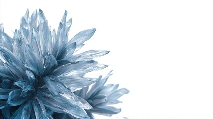 Naklejka premium Ice crystal plant isolated on white background