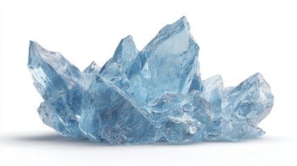 Ice shard isolated on white background