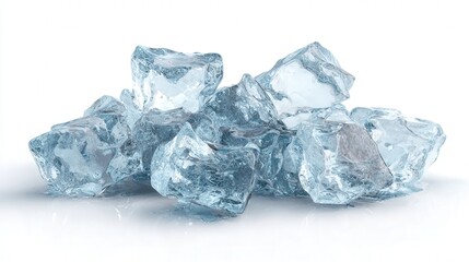 Obraz premium Ice sparkle isolated on white background