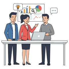 Team Discussion Vector Illustration