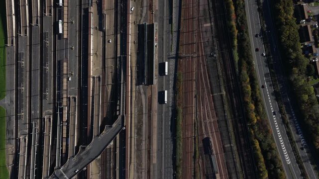 The Channel Tunnel railway tunnel between France and the United Kingdom.