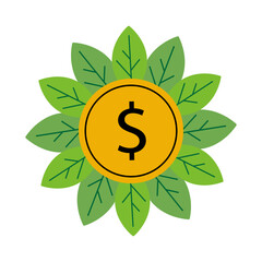 Green Finance Icon, Simple Icon Vector Design, best used for presentation, application, web and banner