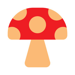 Mushroom plant logo flat icon vector
