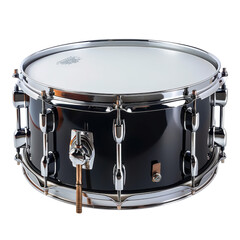 Obraz premium Black Snare Drum Professional Music Instrument Close Up Studio Shot Musical Percussion Beat Rhythm