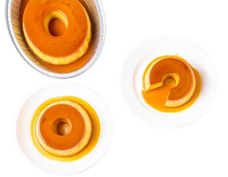 Leche Flan Filipino Dessert Bundle — isolated on transparent background