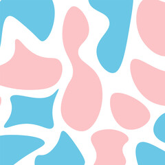 Seamless Abstract Pattern Pink and Blue Camouflage Cow Print