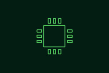 chip illustration in flat style design. Vector illustration.	