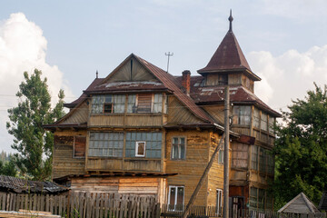 Vorohta Carpathian Mountains Landscape with Historic Viaduct and Traditional Wooden Architecture