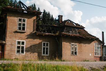 Vorohta Carpathian Mountains Landscape with Historic Viaduct and Traditional Wooden Architecture