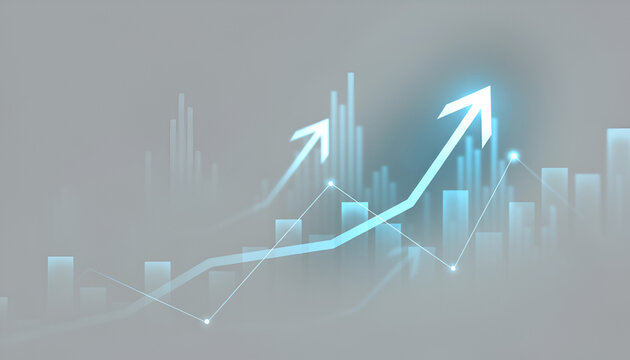 stock market investment trading graph growth Trade business analytics graph and financial chart isolated on white or transparent background