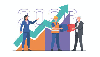 Business growth strategy for 2026 Team planning and construction collaboration