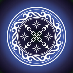 蔓草と鎖のダークな魔法陣　背景あり