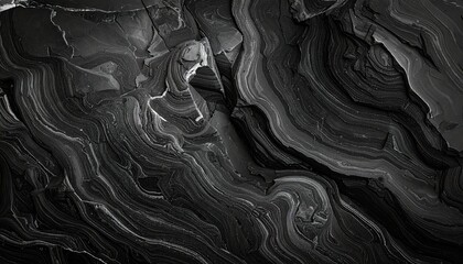 Textured Abstract Black and White Background with Swirling Patterns and Minute Light Specks Modern...