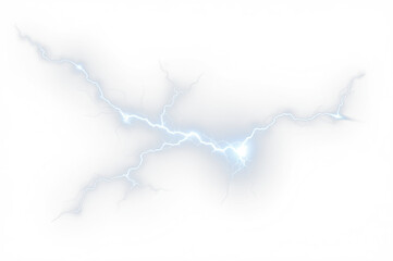 Electric blue lightning bolt overlay on a white background, creating a dynamic visual effect for creative projects, enhancing designs with energy and movement